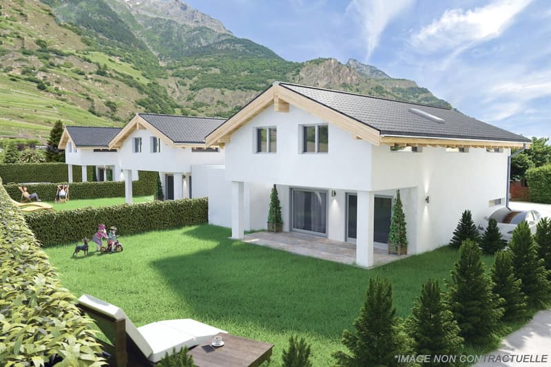 Villa moderne jumelée à Fully : un cadre de vie exceptionnel - Lot A (12)