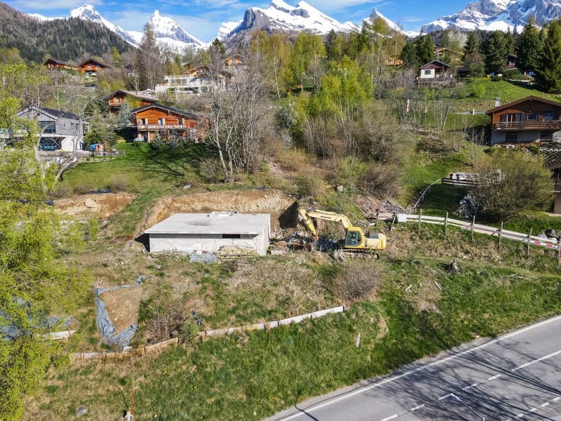 Terreno con permesso di costruire, situato a Dugny, a 5 minuti da Ovronnaz (6)