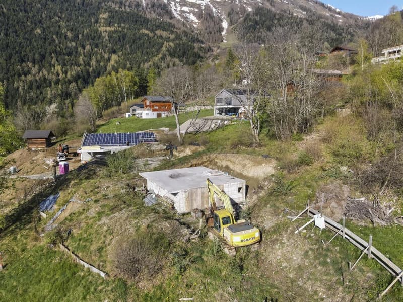 Terreno con permesso di costruire, situato a Dugny, a 5 minuti da Ovronnaz (3)