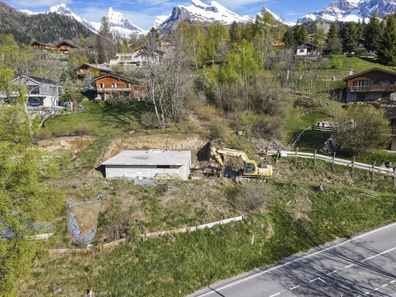 Terreno con permesso di costruire, situato a Dugny, a 5 minuti da Ovronnaz (4)