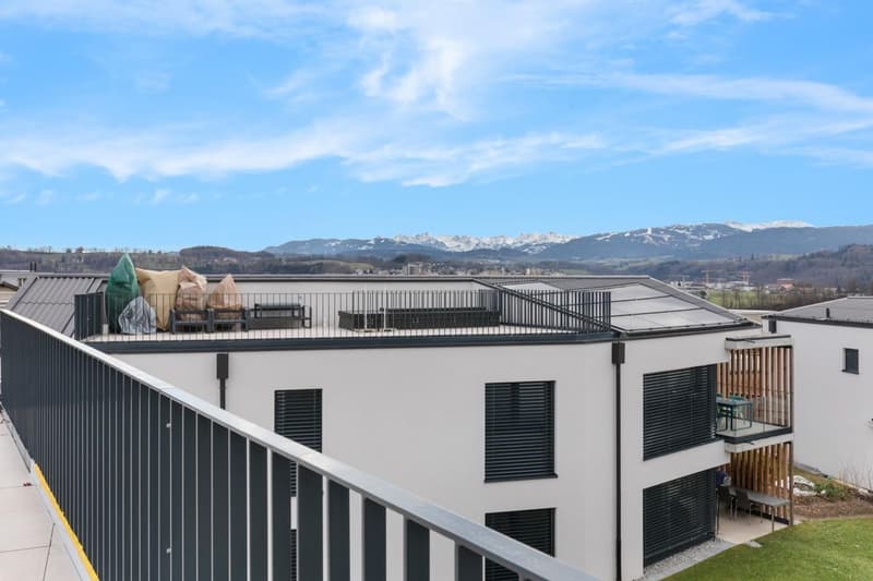 Entdecken Sie eine außergewöhnliche Wohnung, die Komfort, Raum und atemberaubende Aussicht auf die Alpen bietet. (10)