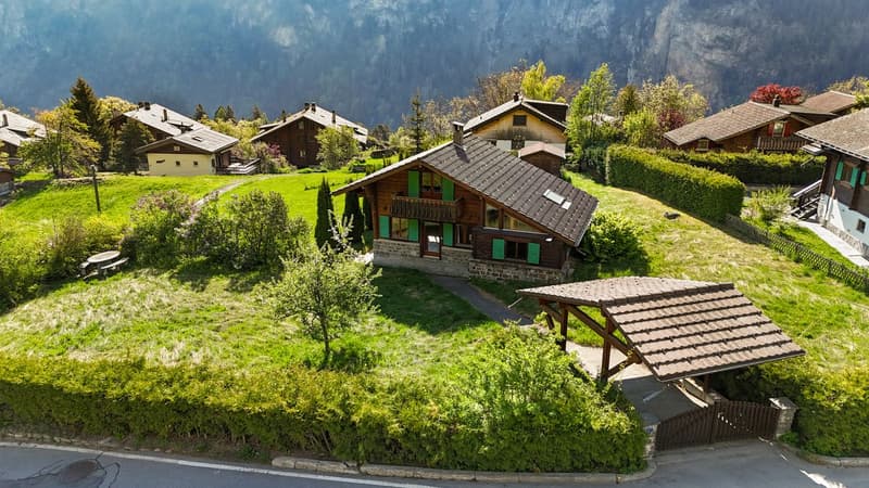 Chalet in the heart of Marécottes, close to the ski station with large grounds (1)