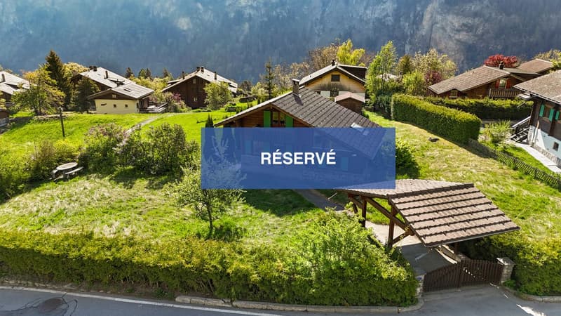 Chalet au coeur des Marécottes, à proximité immédiate de la station avec grand terrain (1)