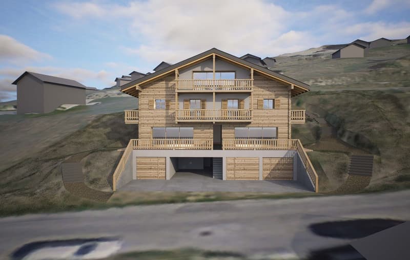 Mase - Projet de chalet de 3 appartements avec permis en force (2)