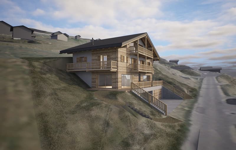 Mase - Projet de chalet de 3 appartements avec permis en force (1)