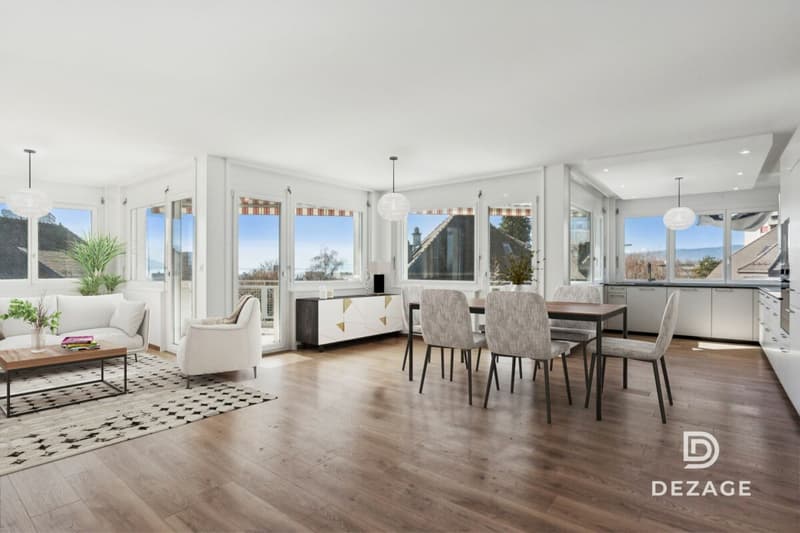Spacious renovated family apartment with lake view and independent studio (1)