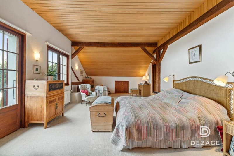 Maison de charme à Blonay sur terrain de 13'000m2 vue lac et montagne (9)