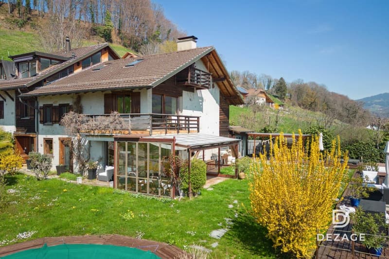 Seltenes Anwesen mit Panoramablick, umschlossener Garten und Pool nur 9 Minuten von Vevey! (3)