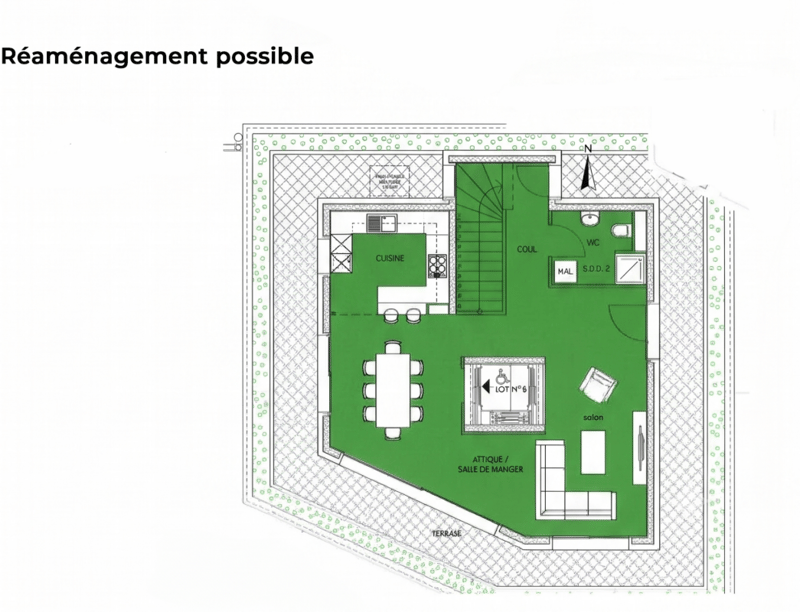 Magnifique attique-duplex de 165 m² avec terrasse entre Lausanne et Pully, proche de toutes les commodités (6)
