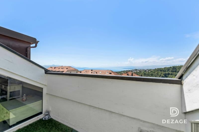 Vaste attique lumineux avec vue panoramique sur le Lac aux portes de Pully et Lausanne ! (11)
