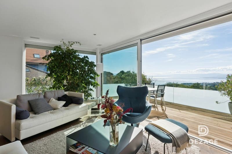 Magnifique duplex esprit maison avec ascenseur direct, jardin et vue imprenable sur le Lac ! (1)