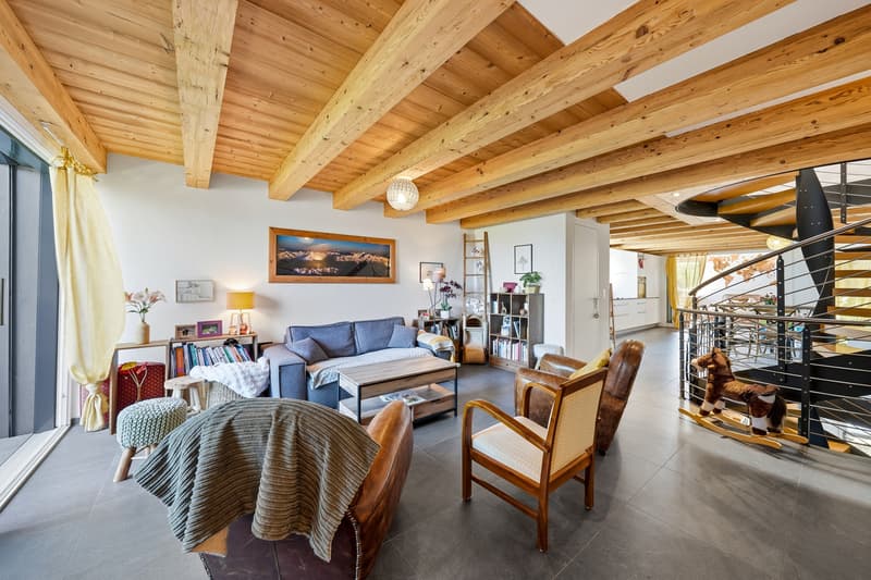 Wohnung mit 4,5 Zimmern in einem renovierten Bauernhaus im Triplex (8)