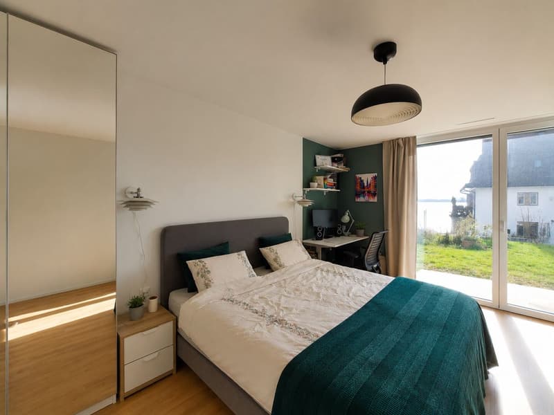 Superbe appartement moderne de 4,5 pièces avec grande terrasse, vue lac et Alpes (9)