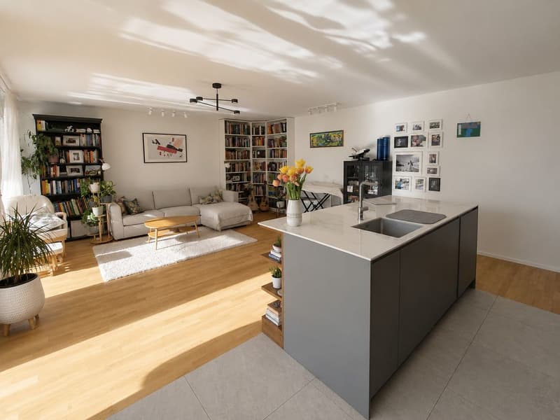Superbe appartement moderne de 4,5 pièces avec grande terrasse, vue lac et Alpes (8)