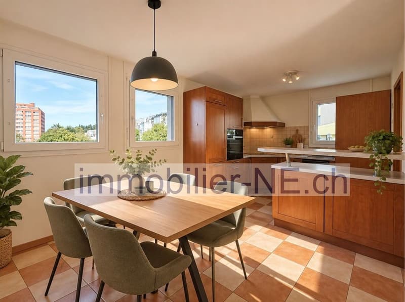 Appartement 5,5 pièces avec terrasse, garage double et place de parc extérieure (1)