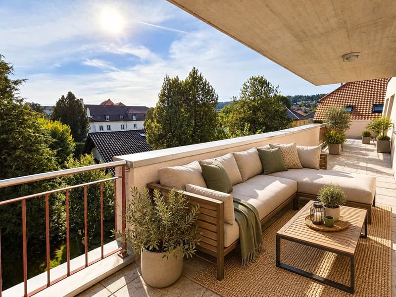 Appartement 5,5 pièces avec terrasse, garage double et place de parc extérieure (3)
