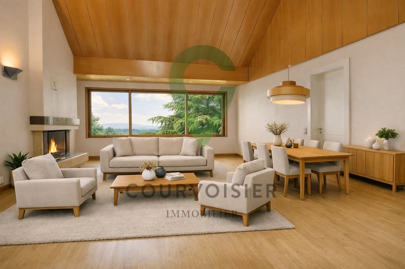 APPARTEMENT EN ATTIQUE AVEC VUE IMPRENABLE SUR LE LAC ET ALPES (3)
