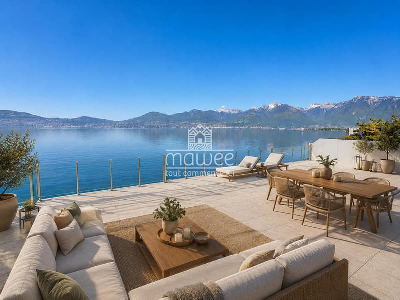 Neue Wohnung mit privatem Zugang zum See und 90 m² Terrasse (1)