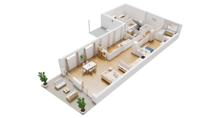 Beautiful 3.5-room apartment with terrace and private outdoor space (7)