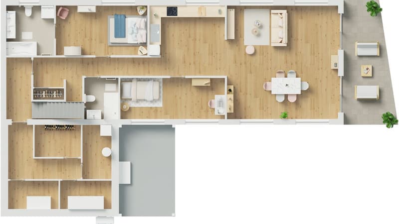 Beautiful 3.5-room apartment with terrace and private outdoor space (8)