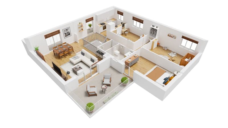 Attic apartment with 4.5 rooms, renovated, with 2 terraces (7)