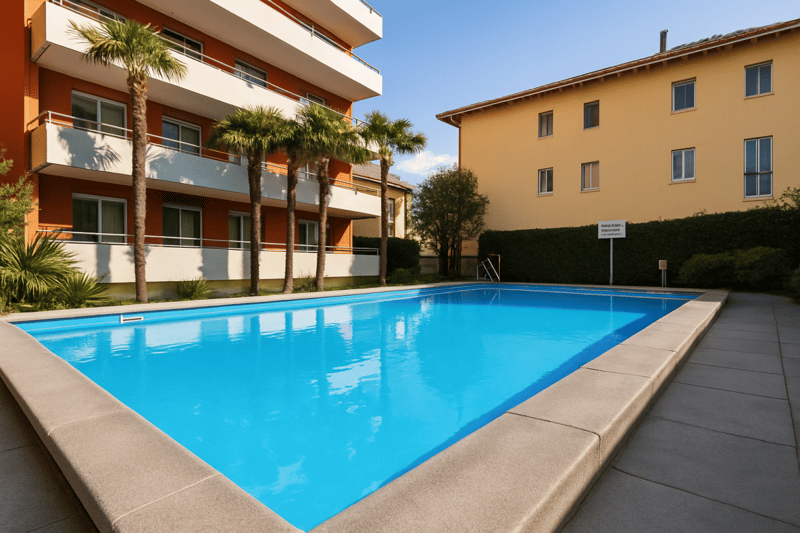 Cozy 3.5-room apartment with pool, just steps from the lake (7)