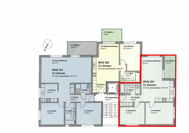 Grundriss 2. OG_203_mit Norden