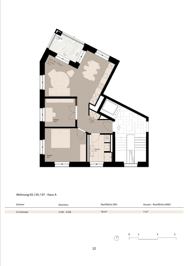 Grundriss 3.5 ZWG