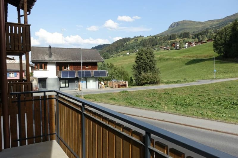 Der Balkon im Hausteil mit der 3½-Zimmer-Wohnung