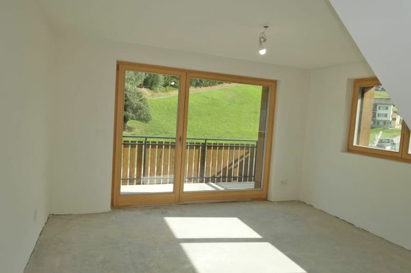 Der Wohnraum im Hausteil mit der 3½-Zimmer-Wohnung