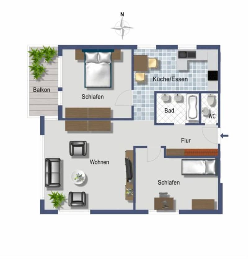 Sonnige, neu renovierte Wohnung (13)