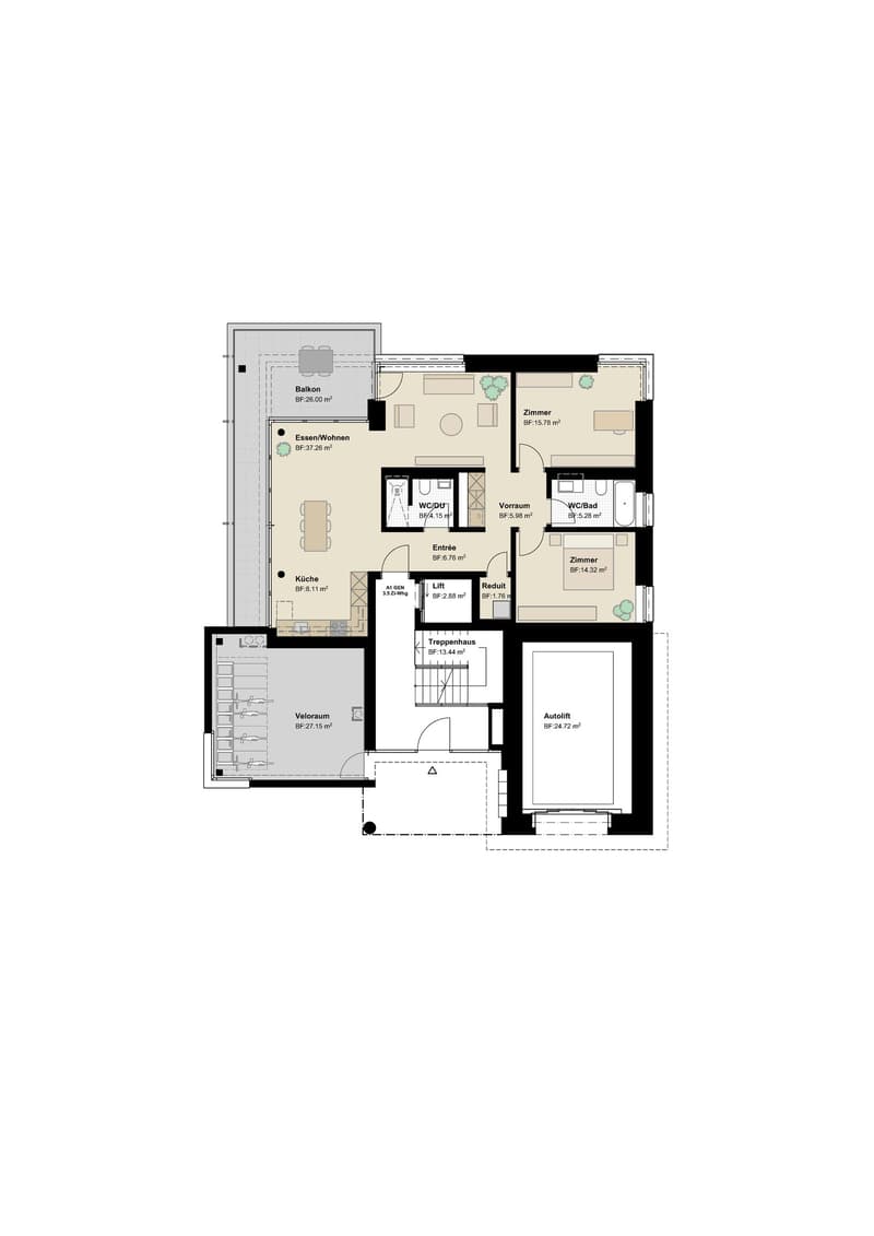 Unique 3 1/2 room luxury residence with unobstructed panoramic lake view (6)