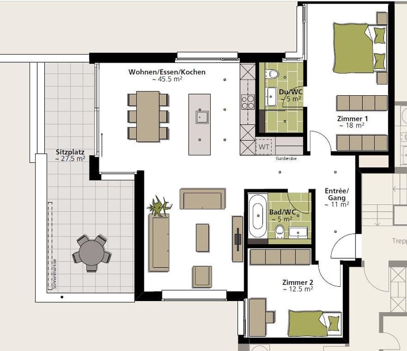 Attraktive 3½-Zimmer-Gartenwohnung mit SEE Sicht (11)