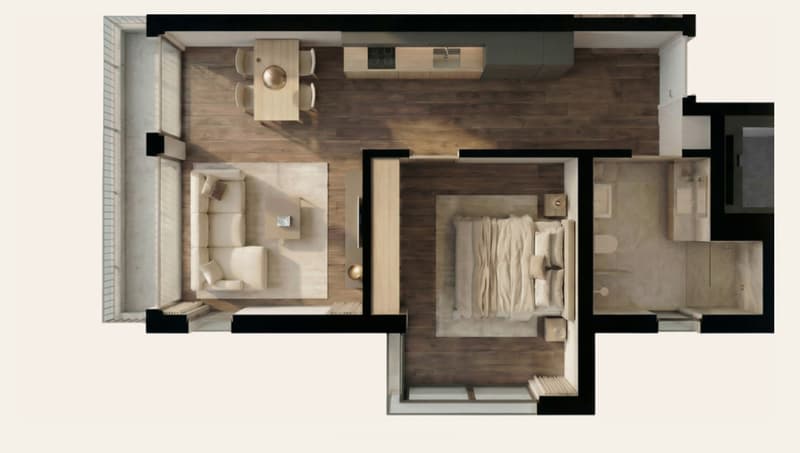 First-time occupancy: modern 2.5-room apartments in the new Speerblick Tuggen building (3)