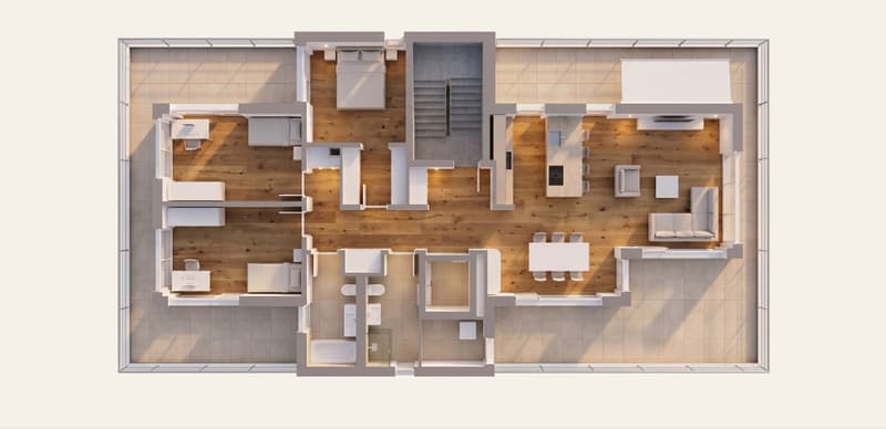 First-time rental: exclusive 4.5-room attic apartments with spacious terraces (2)