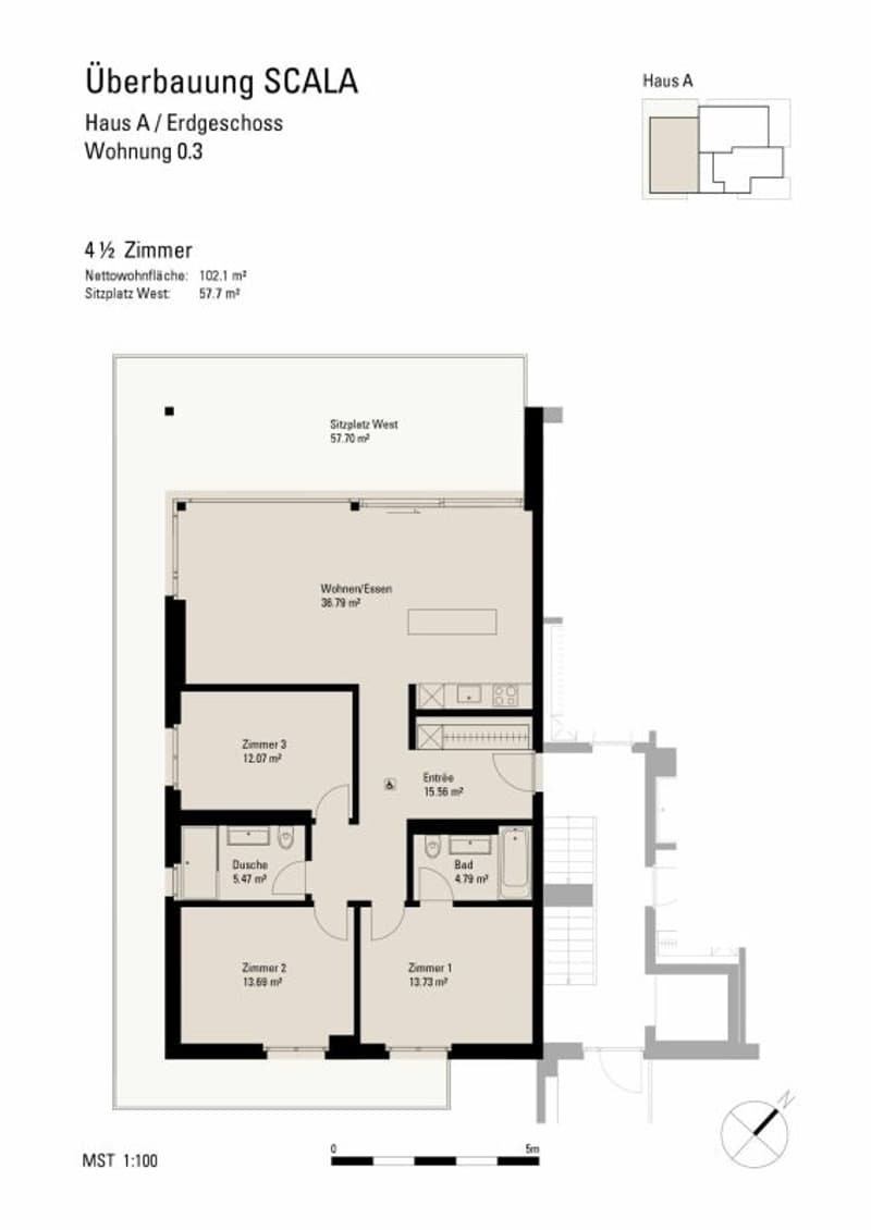 Moderne 4.5-Zimmerwohnung mit Garten direkt beim Bahnhof (7)