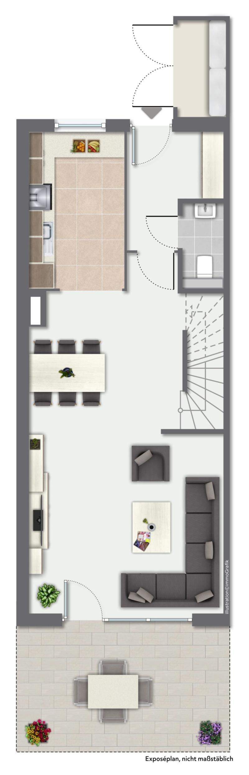 Votre nouvelle maison – maison mitoyenne quasi neuve avec terrasse à Horheim (21)