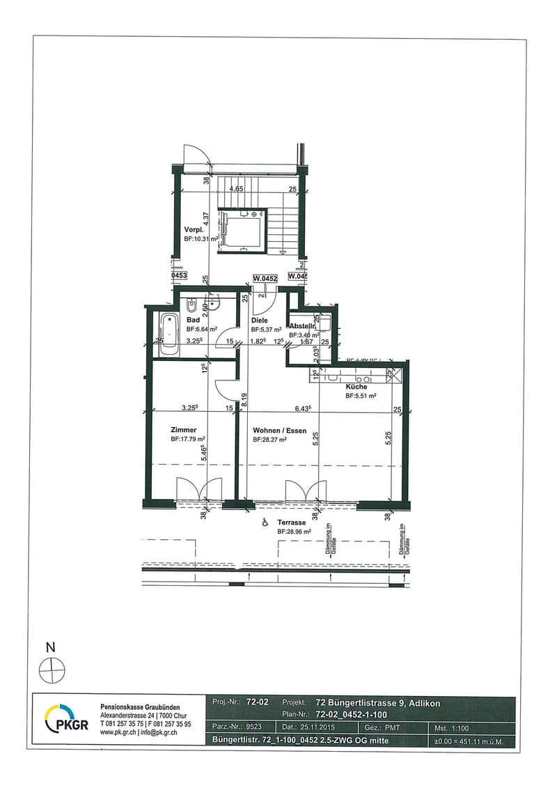 Grundriss Erdgeschoss mitte