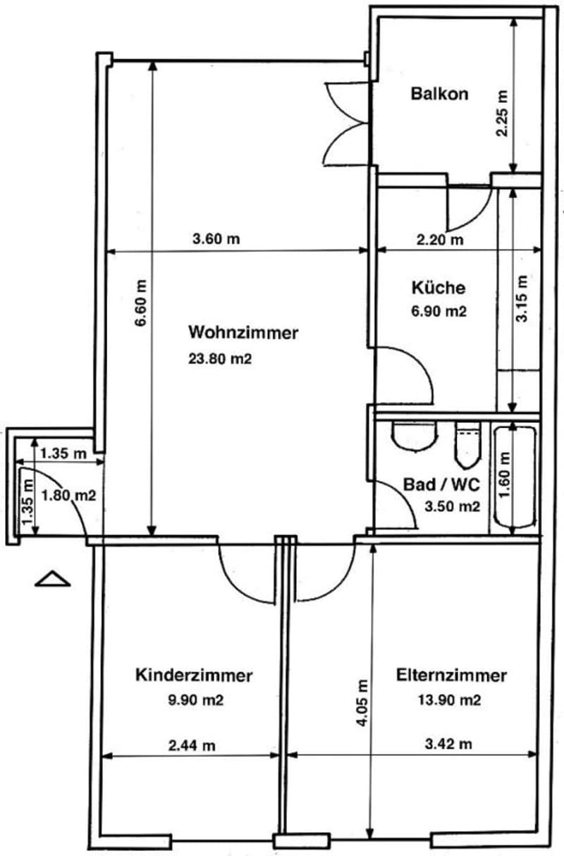 Affordable 3-room apartment in central location looking for you! (7)