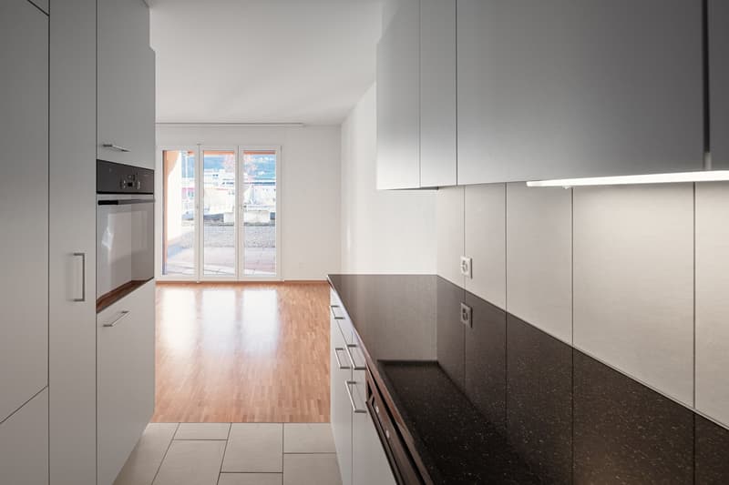 Musterwohnung Küche und Essbereich