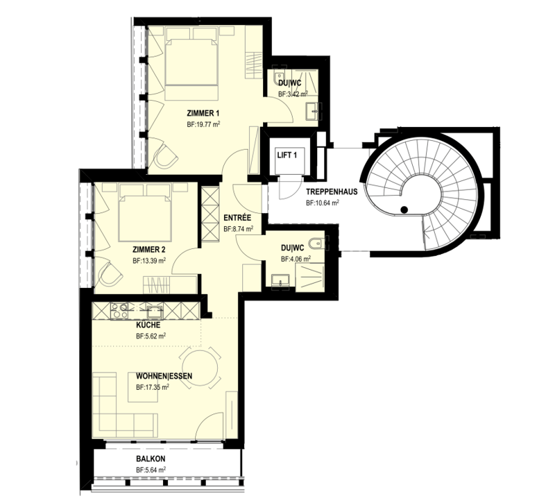 Moderne und zentral gelegene 3.5-Zimmer-Wohnung, in Arosa (Zweitwohnung) (7)