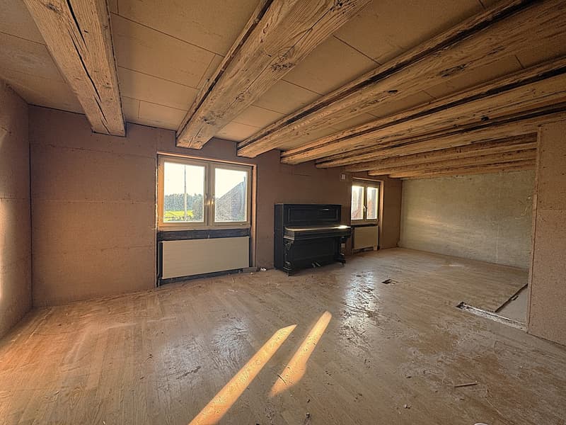 Part of a house (formerly a farmhouse), in raw construction, building permit for complete renovation available (7)