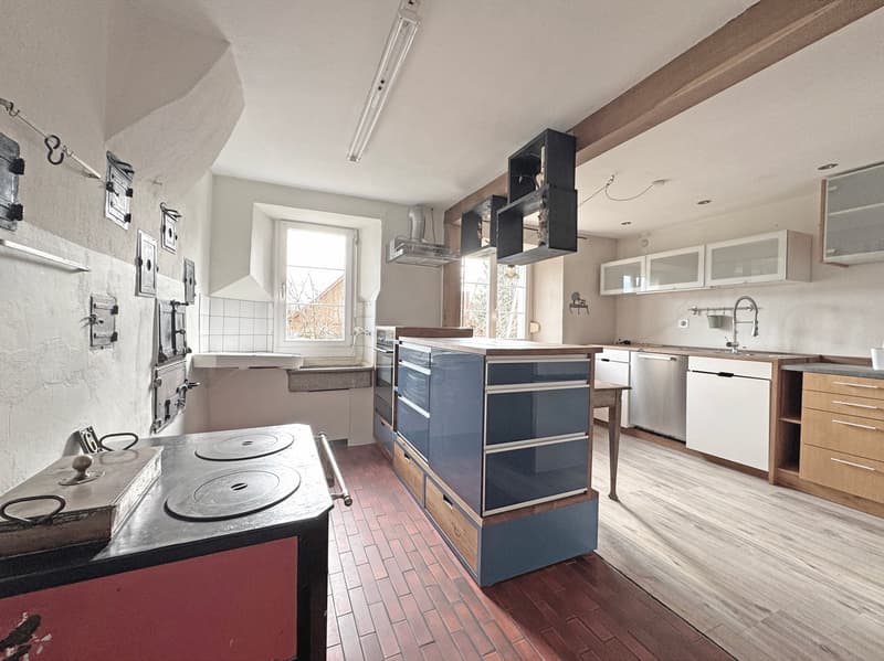 Charming lover's object, with 6½ rooms, a lot of wood and warmth, with an agricultural parcel on the Thur (8)