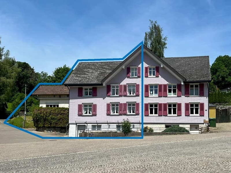 Aussenansicht Wohnhaus und Stickereilokal