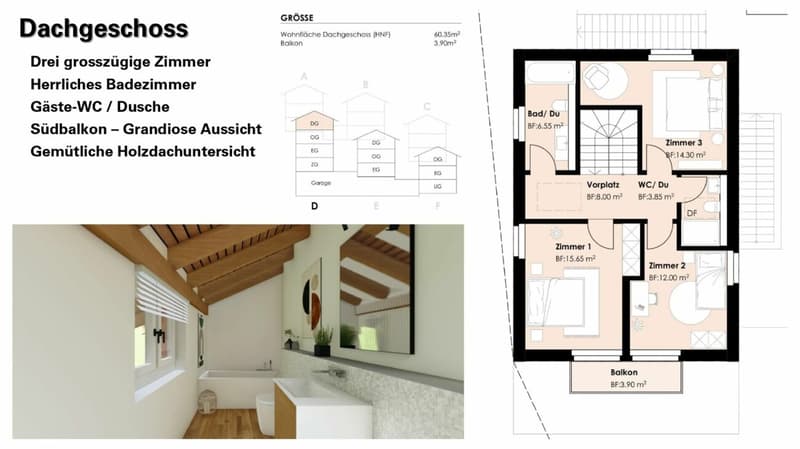 Elegant house with a separate granny flat - Versatile living in Bergün Bravuogn (House D) (7)
