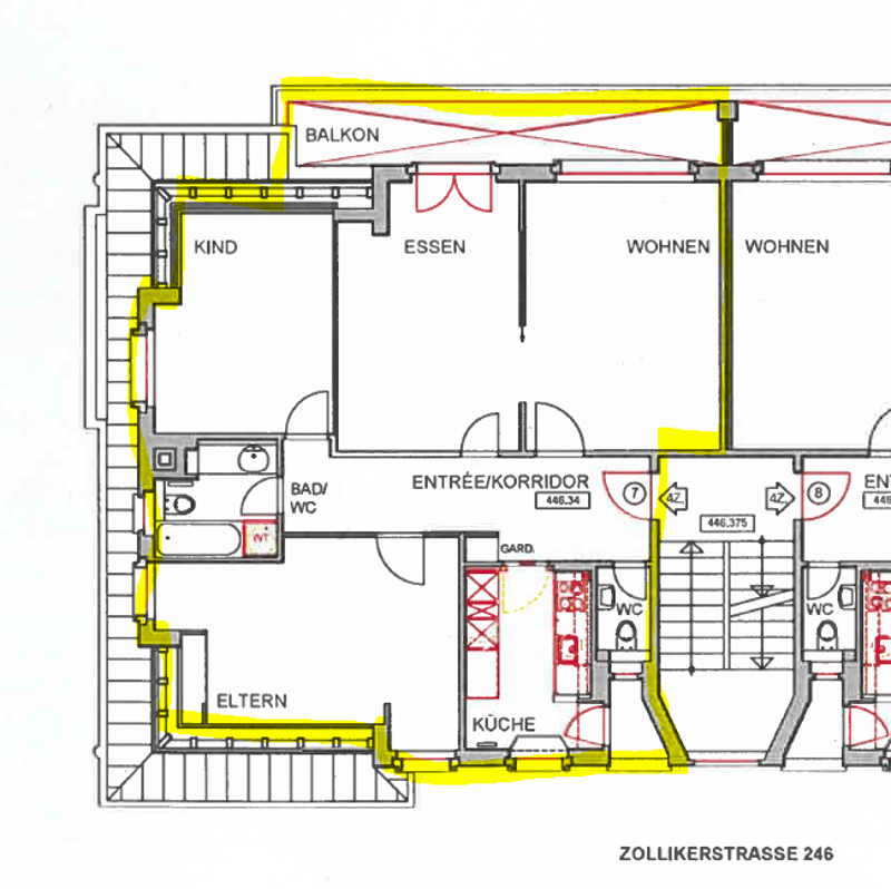 4-room old building apartment with lake view in Zürcher Seefeld (5)