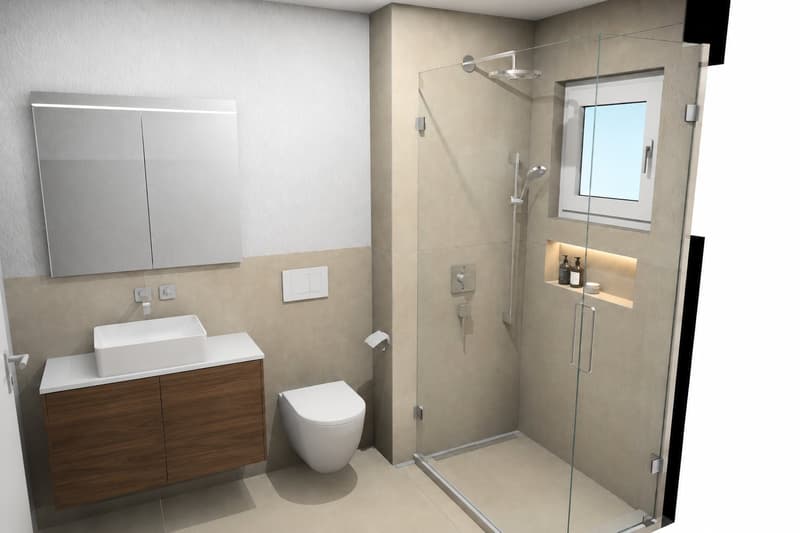 Visualisierung Dusche - wird saniert