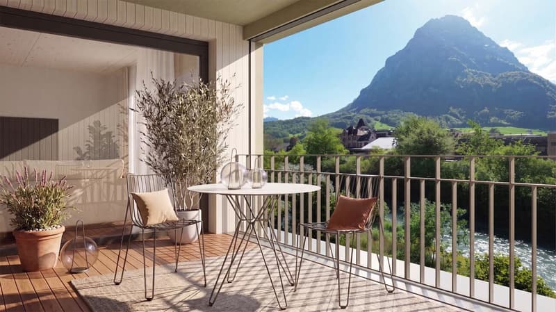 Primo affitto | Esclusivo penthouse di 5,5 locali sul Linth (1)