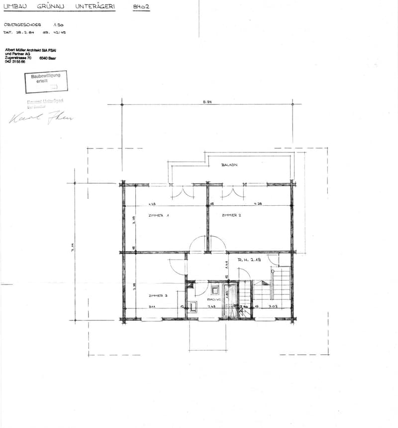 Grundriss 1. Obergeschoss