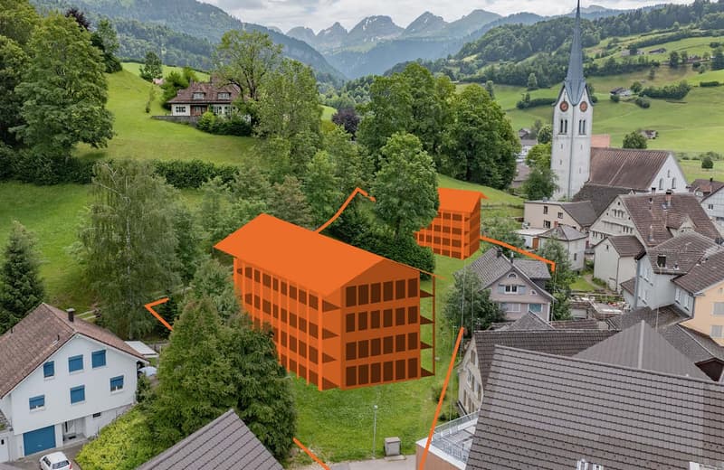 Attraktives Entwicklungsgrundstück mit Projektstudie (1)